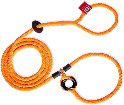 No Pull Dog Harness and Leash Set, anti Pull Dog Harness for All Breeds and Sizes, One-Piece Cushioned Rope Design Safely Prevents Escaping and Pulling (Small/Medium, Orange/Reflective)